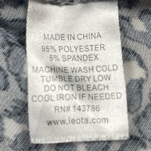 Leota Dress Womens PXXL Petite Plus Grey‎ Animal Print Leopard V-Neck Stretch - Picture 10 of 10